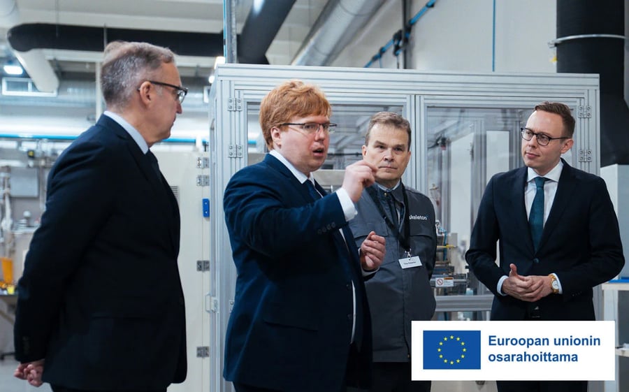 Skeleton Varkaus factory opening ministers