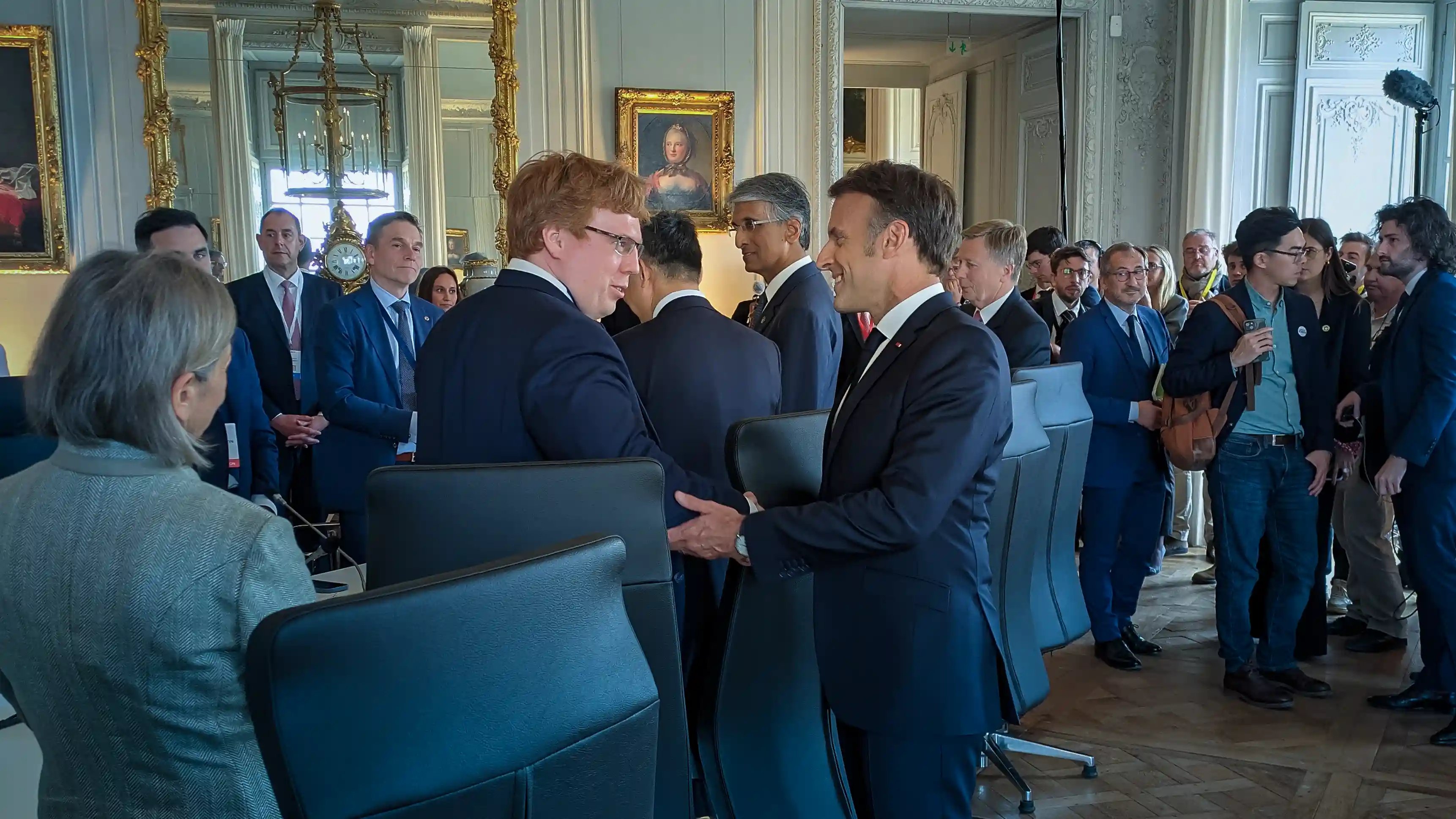 Taavi Madiberk and Emmanuel Macron CHOOSE FRANCE 2024