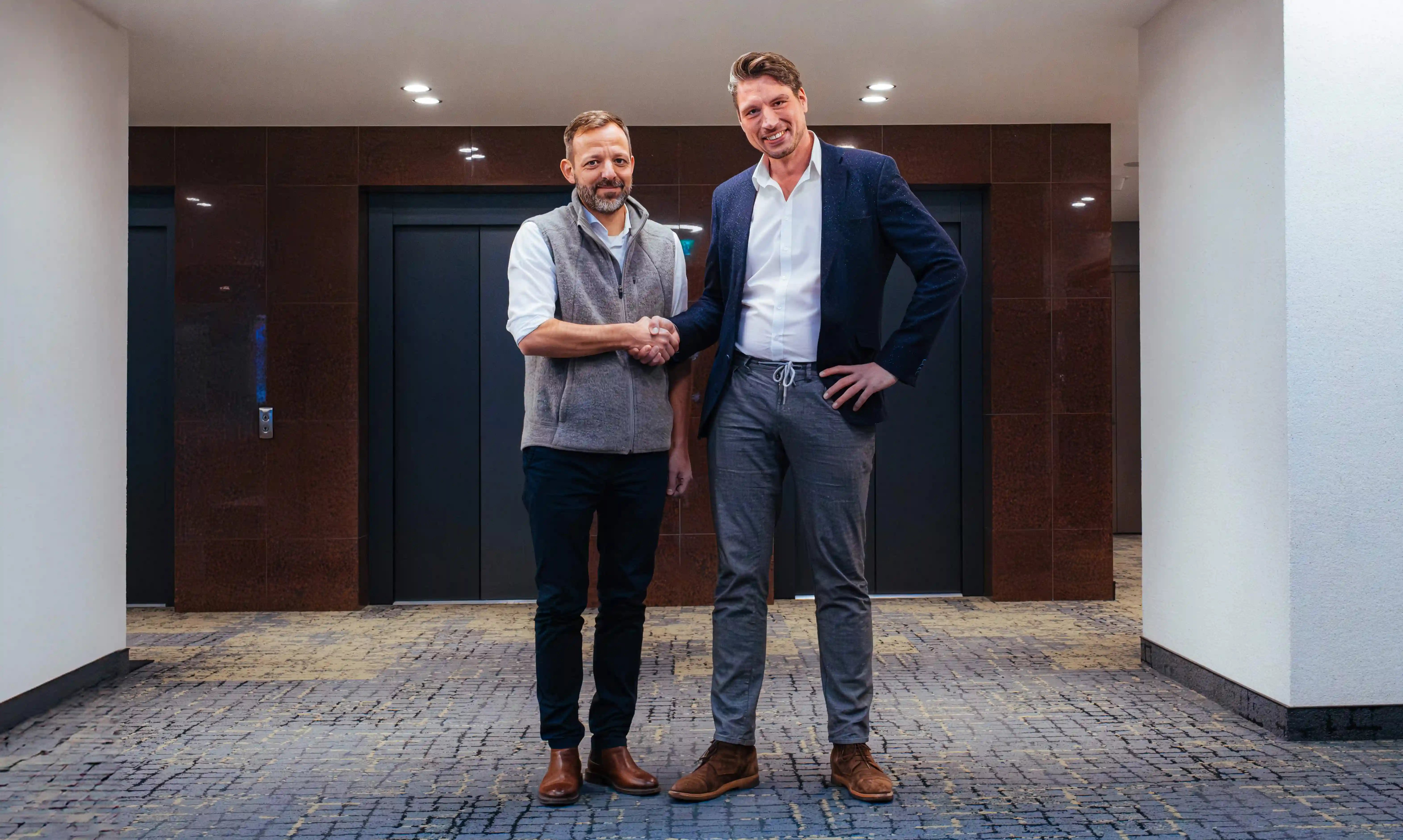 Skeleton's new COO Tobias Hüppe (left) with CTO Dr. Linus Froböse.