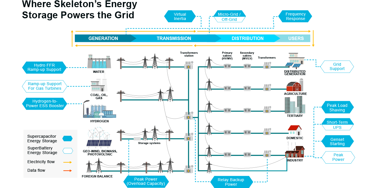 skeleton grid energy storage
