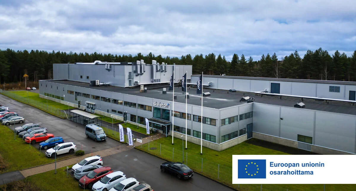 Skeleton Varkaus SuperBattery factory - AI data center battery factory