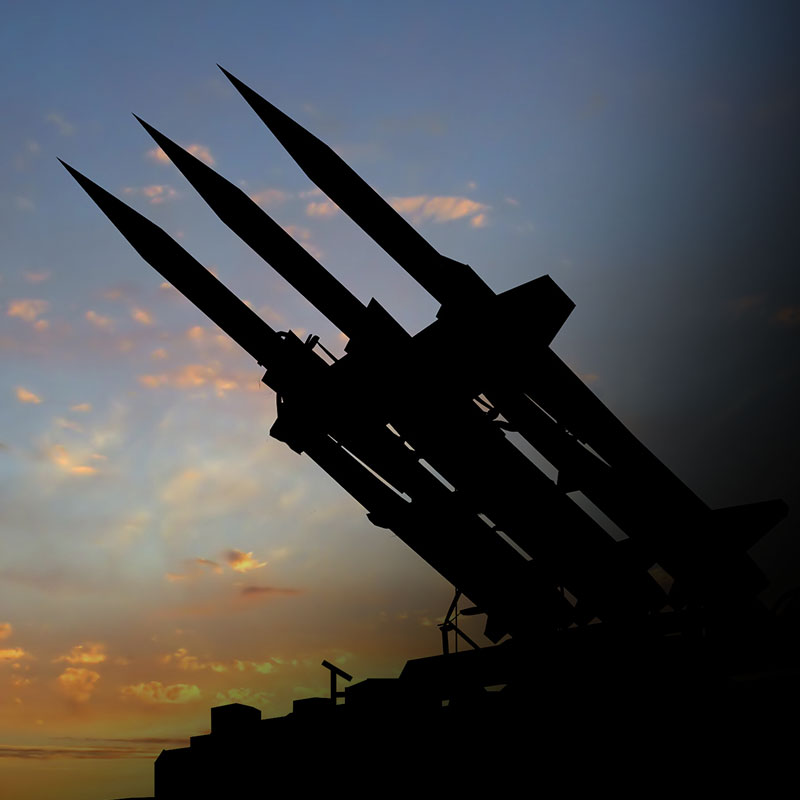 Square-defense-missile